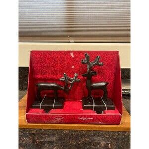 St Nicholas Reindeer Metal Stocking Holder Hanger